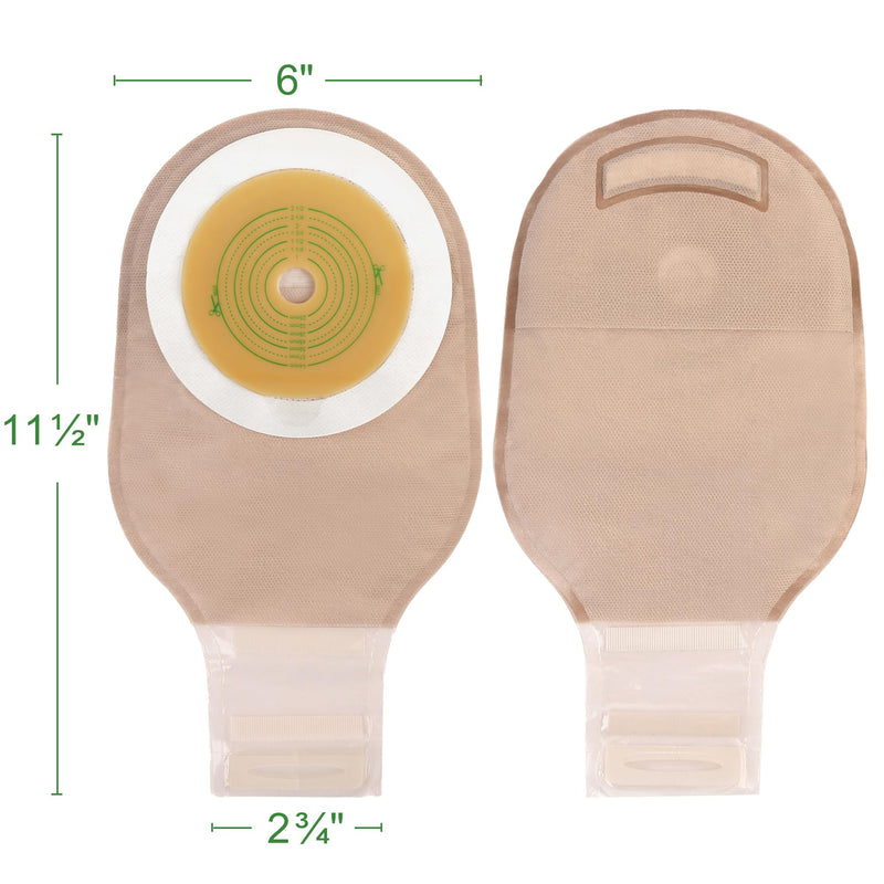 [Australia] - LotFancy Colostomy Bags, Pack of 20, Ostomy Supplies, One-piece Drainable Pouches with Closure for Ileostomy Stoma Care, Cut-to-Fit, Max 64mm Velcro Closure, 20PCS/Bag 