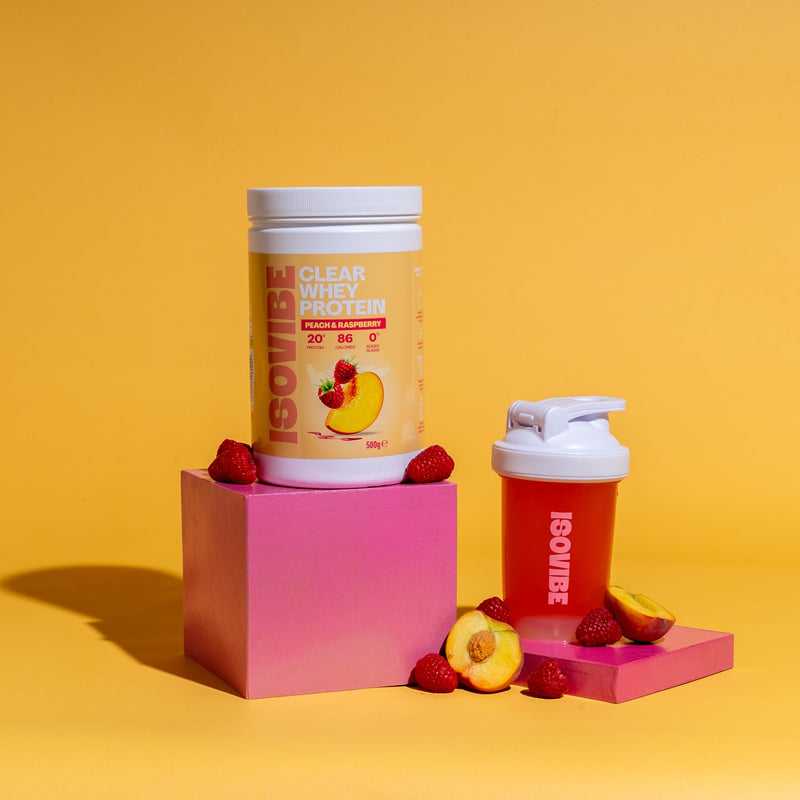 Clear Whey Protein Powder Peach & Raspberry (20 Servings) Refreshing Protein Water | Zero Added Sugar | High Protein 20g Per Serving 20 Servings