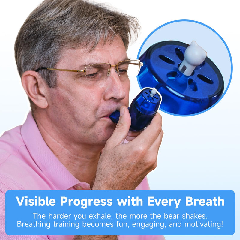[Australia] - Sonmol Breathing Trainer with Travel Case, Portable Lung Trainer with 3 Resistance Steel Ball , Breathing Exercise Device for Lungs Not for Nasal Irrigation 