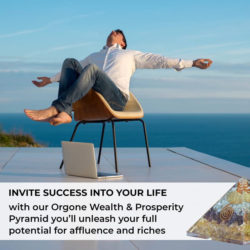 [Australia] - Orgonite Crystal Triple Money Pyramid Energy Generator Promotes Wealth and Prosperity with Green Aventurine, Red Garnet and Citrine – Attract Money and Success with Lucky Orgone Crystals Green Aventurine, Red Garnet and Citrine Crystal 