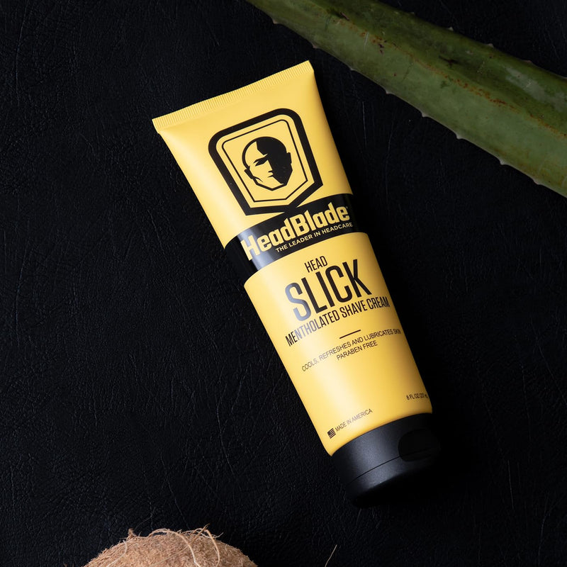 [Australia] - HeadBlade HeadSlick Shave Cream 8 oz for Smooth Headshaving for Bald Men, Helps with Irritation, Redness, & Razor Burn 8 Fl Oz (Pack of 1) 