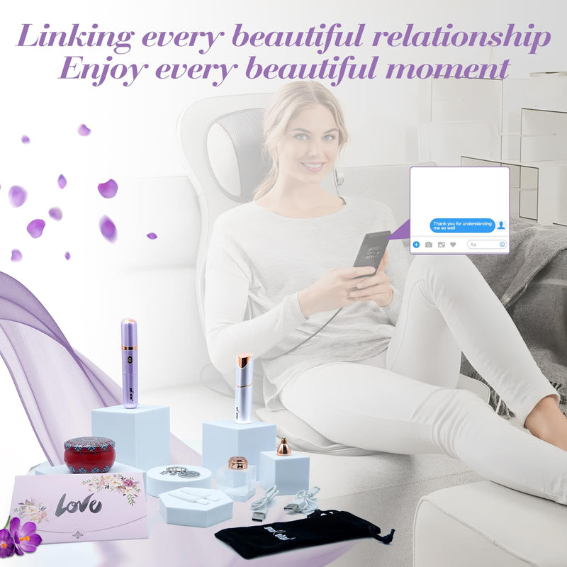 [Australia] - Electric Beauty Epilator+Facial Hair Remover for Women, Hair Removal Device Gift Set, Portable Epilation System, Painless Shaver for Body Face Chin Lip L 