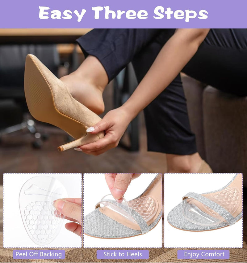 [Australia] - Bunion Pads, 3 Pairs of Forefoot Pads, Bunion Pads Forefoot, Reusable Metatarsal Pads for Women - Prevents Calluses and Reduces Pain 