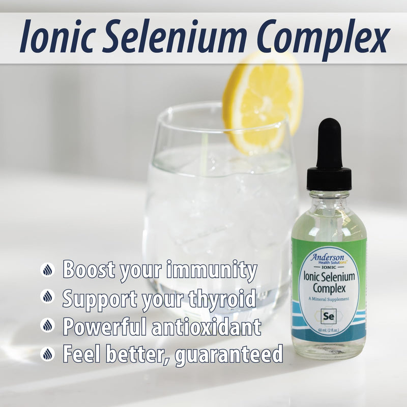 [Australia] - Anderson’s Ionic Selenium Complex, Liquid Selenium Supplement Drops, Supports Thyroid and Immune System, Antioxidant, Ionic Mineral Drops, Fights Free Radicals, 40 Servings, 2 fl oz 