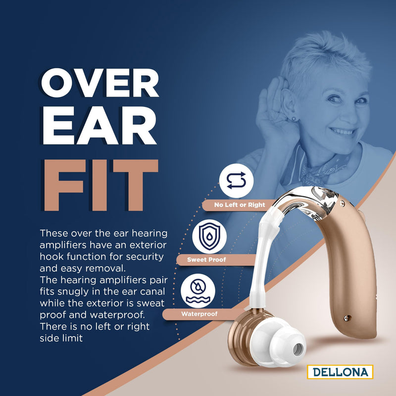 [Australia] - High-Performance Hearing Amplifiers for Seniors Severe Hearing Loss, (Pair) Rechargeable Hearing Amplifiers , Comfort Design Hearing Aid, Hearing Amplifiers for Seniors Rechargeable with Noise Cancelling, PSAP Hearing Amplifier to Aid and Assist Hearin... 