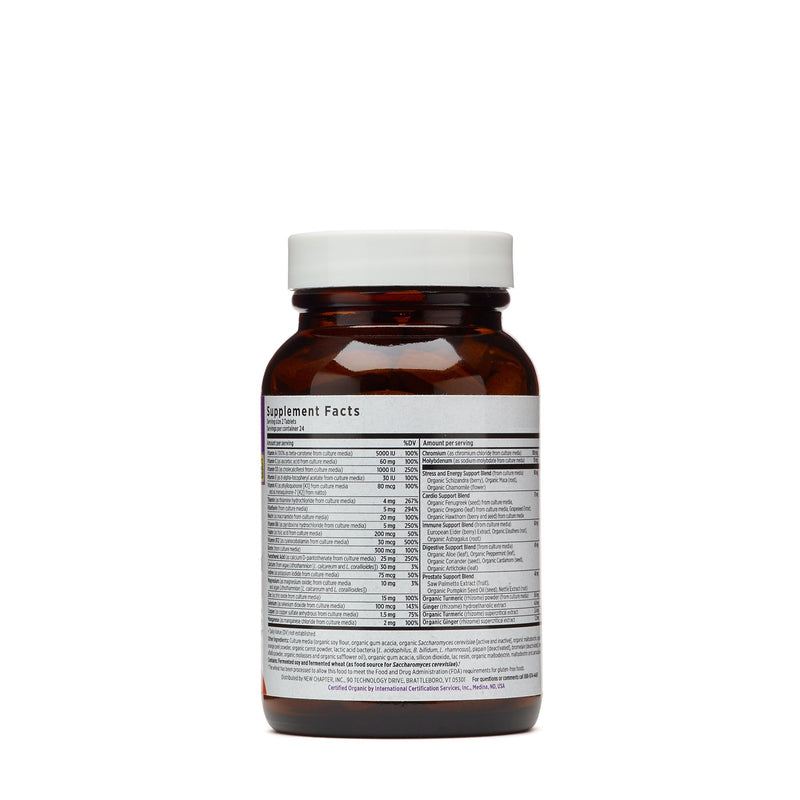 New Chapter Men's Multivitamin, Every Man, Fermented with Probiotics + Selenium + B Vitamins + Vitamin D3 + Organic Non-GMO Ingredients - 48 ct (Packaging May Vary)