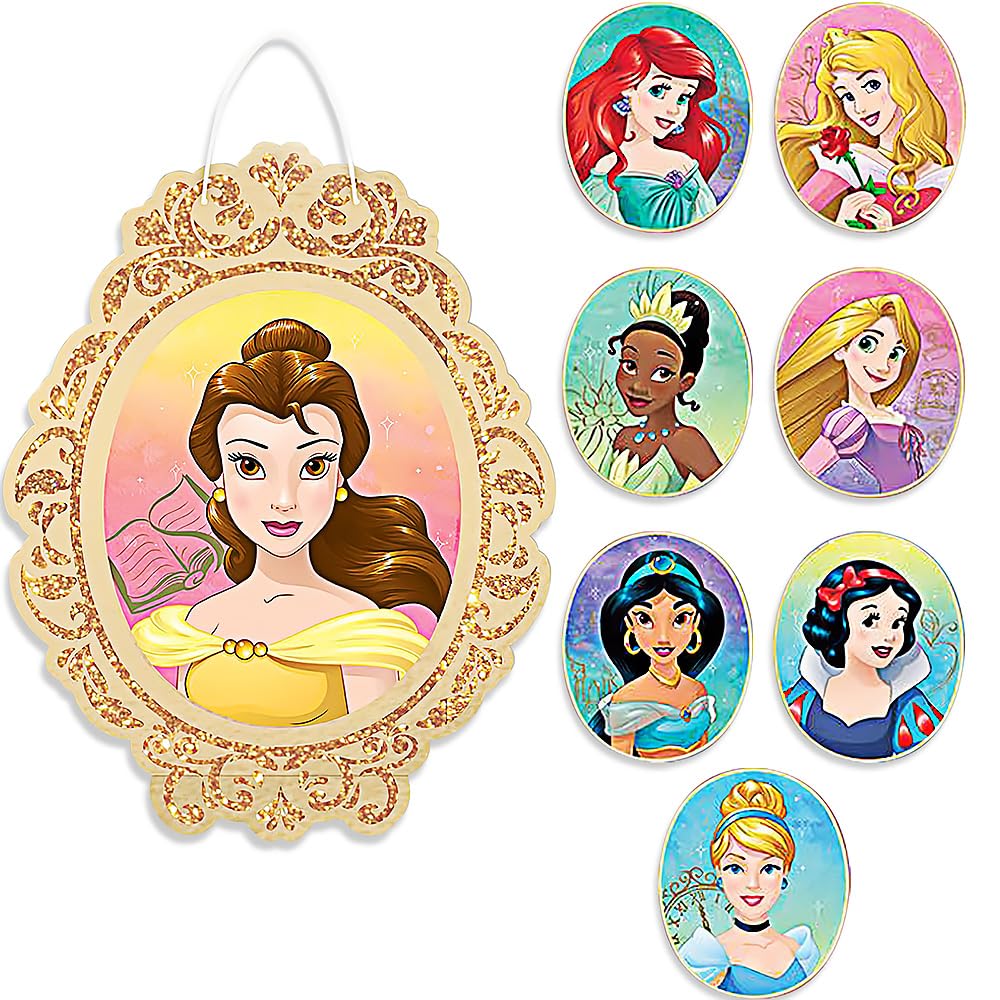 Disney Princess Glitter Wall Frame & Cutout Decoration Kit - Stunning & Unique, Perfect for Every Princess