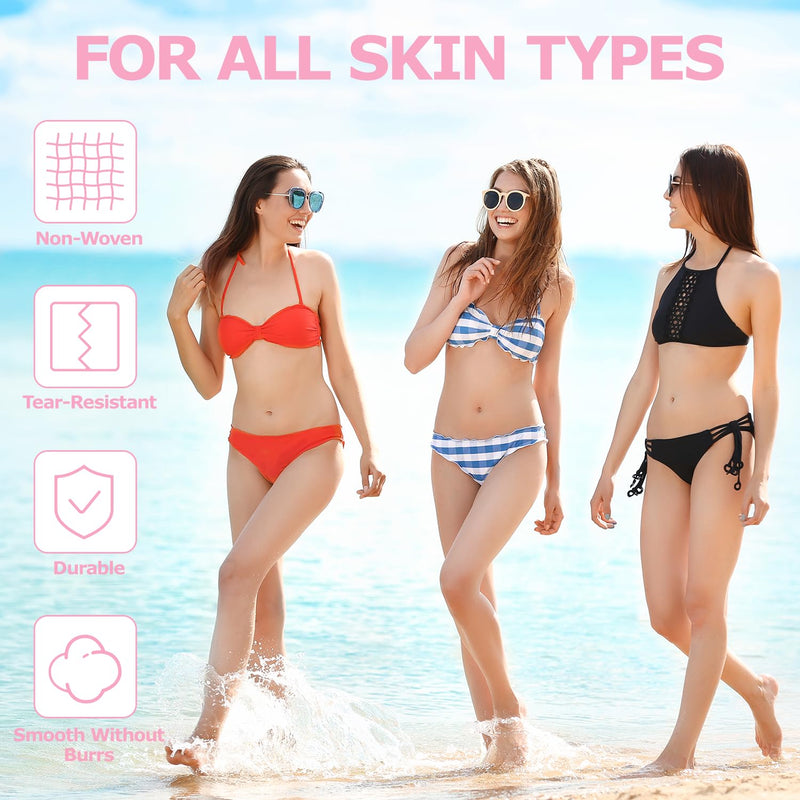[Australia] - Fleece strips for warm wax and sugar paste, pack of 200, wax strips, hair removal, skin-friendly, tear-resistant waxing strips for any type of depilation on the legs, chest, back, intimate area and face 