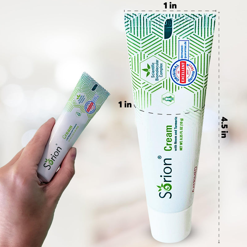 Sorion Cream for Comforting Dry Skin with Coconut Oil, Neem, Turmeric and Vitamin E - Travel-Size Version