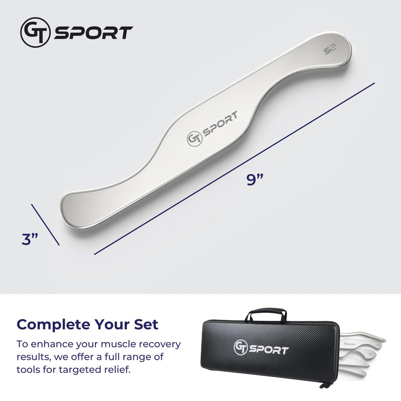 [Australia] - GT Sport S2 Tool is a Precision Muscle Scraper + 2 Hour Training Video. Myofascial Massage Treatment. Professional-Grade IASTM and Physical Therapy Gua Sha Graston Like Massage Tool 