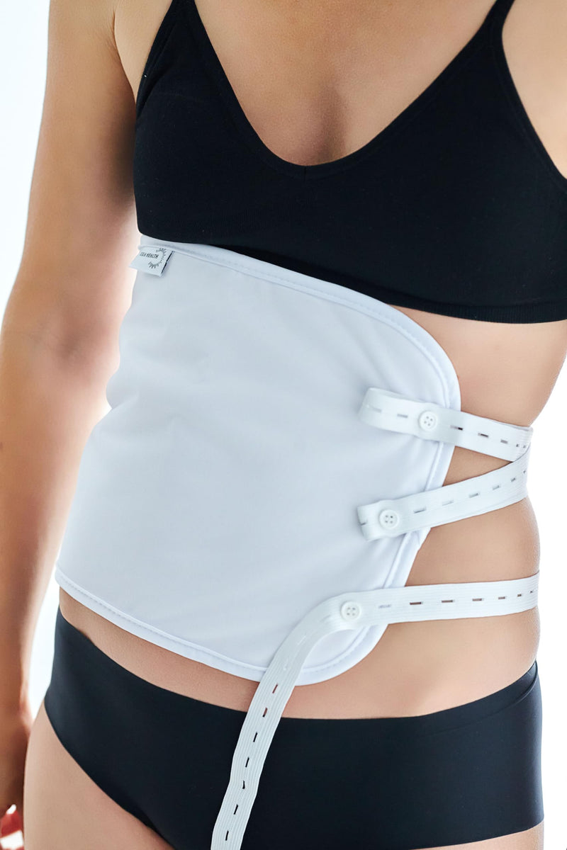 Double Layered Organic Cotton Castor Oil Pack for Liver- heatless, Less-Mess, Reusable- Easy Button Closure with 3 Stretchy Straps for Optimal Comfort, Designed for All Shapes and Sizes.