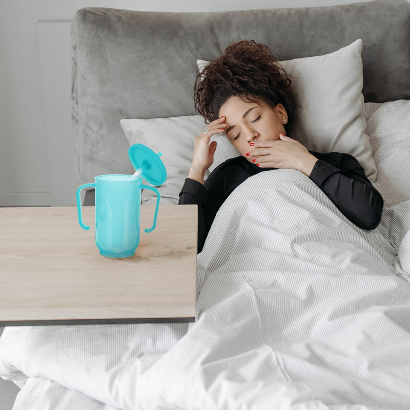 [Australia] - Beaupretty Elderly Sippy Cup Spill Proof Adult Drinking Cup with 2 Handles Anti-Choking for Seniors Mobility and Daily Living Aid 