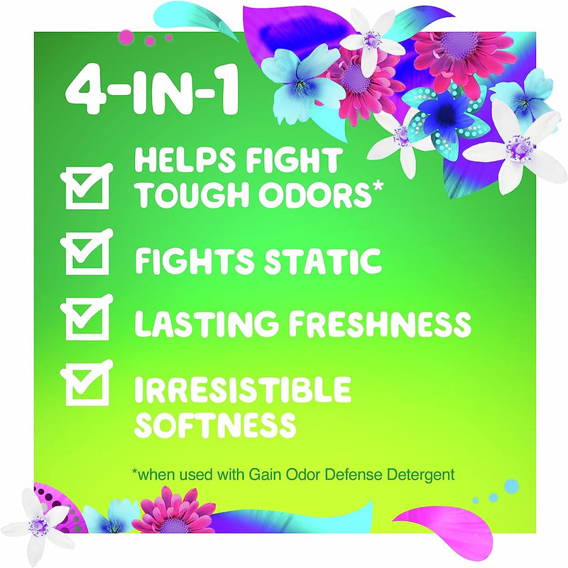 [Australia] - Gain + Odor Defense Dryer Sheets, Super Fresh Blast Scent Fabric Softener Sheets, 240 ct 240 Count (Pack of 1) 