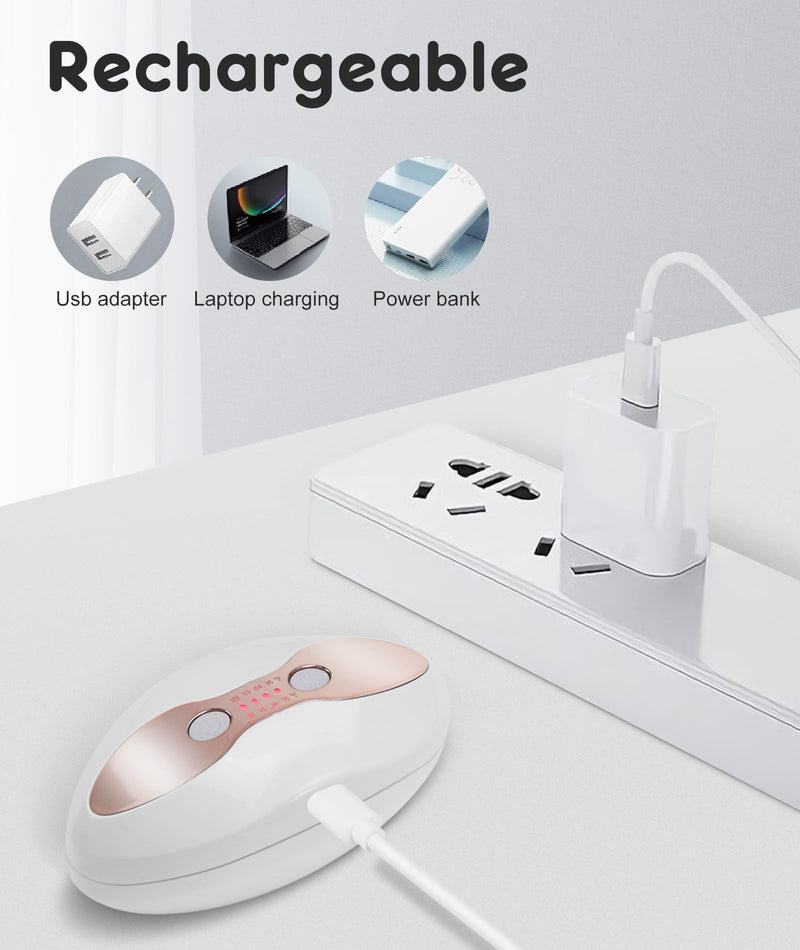 Red Light Device, FERNIDA 2 in 1 Lip and Eye Care Tool with Heated for Anti-Aging, Smooth Lip Wrinkles, Lip Plumper and Reduce Dark Circles, 4 Levels Heating Temps, White