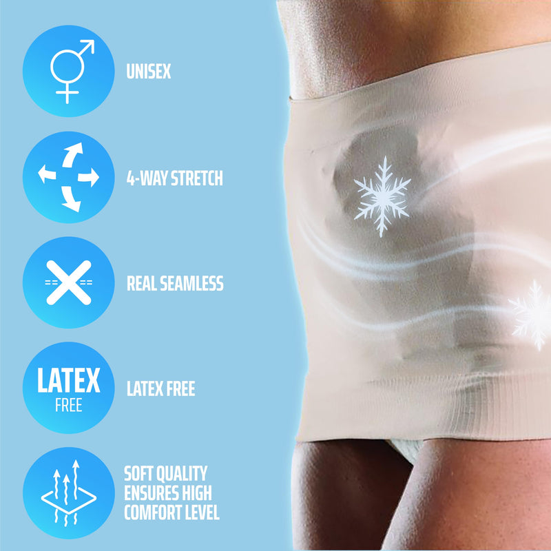 [Australia] - StomaSafe Cool Ostomy Support Belt (L/XL) | Light Compression Garment with Breathable Breeze Yarn | Discreet Fixation for 1- & 2-Piece Systems | Seamless, Latex-Free, Unisex Design Large/X-Large 