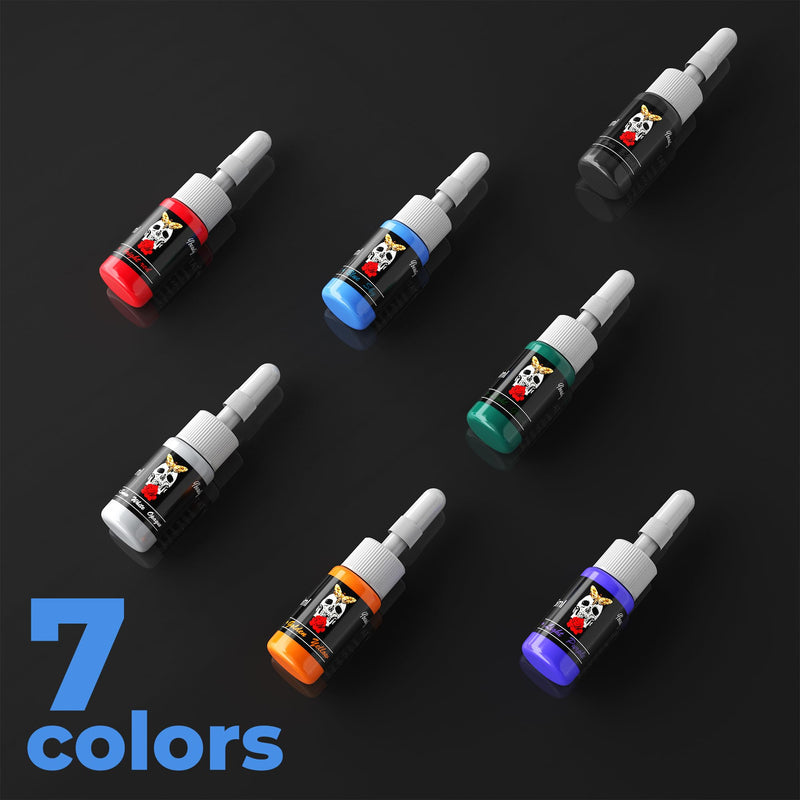 [Australia] - Tuffking Tattoo Machine Kit Rotary Wireless Tattoo Pen Kit with 20pcs Extra Smooth Cartridge Needles Practice Skin Supplies for Beginners & Professional Artists 