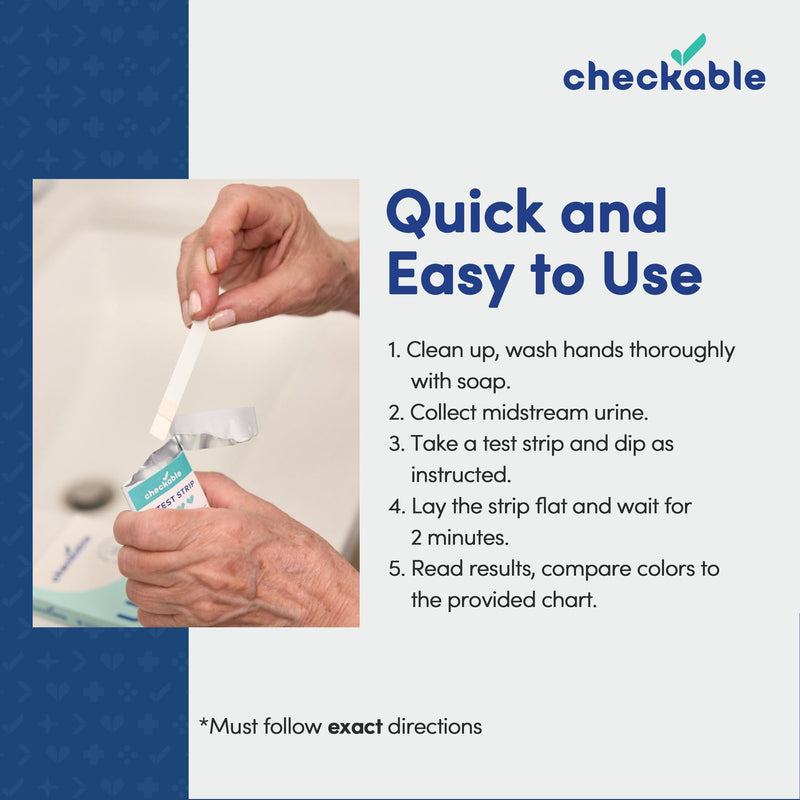 [Australia] - Checkable® Urinary Tract Infection Screening Strips (3ct) and Checkable D-Mannose UTI Supplements (60ct) Combo Pack 1 Count (Pack of 2) 