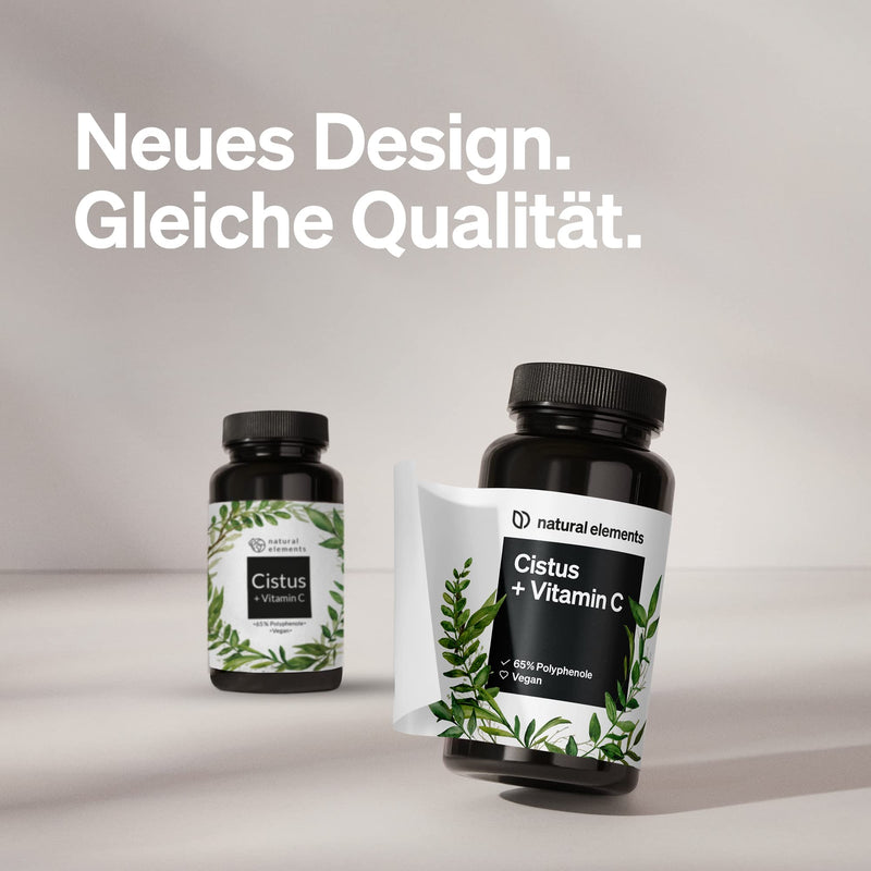 [Australia] - Cistus incanus with vitamin C - 90 capsules - 250mg polyphenols per capsule (65%) - vegan, high dosage, highly bioavailable - without unnecessary additives - produced in Germany & laboratory tested 
