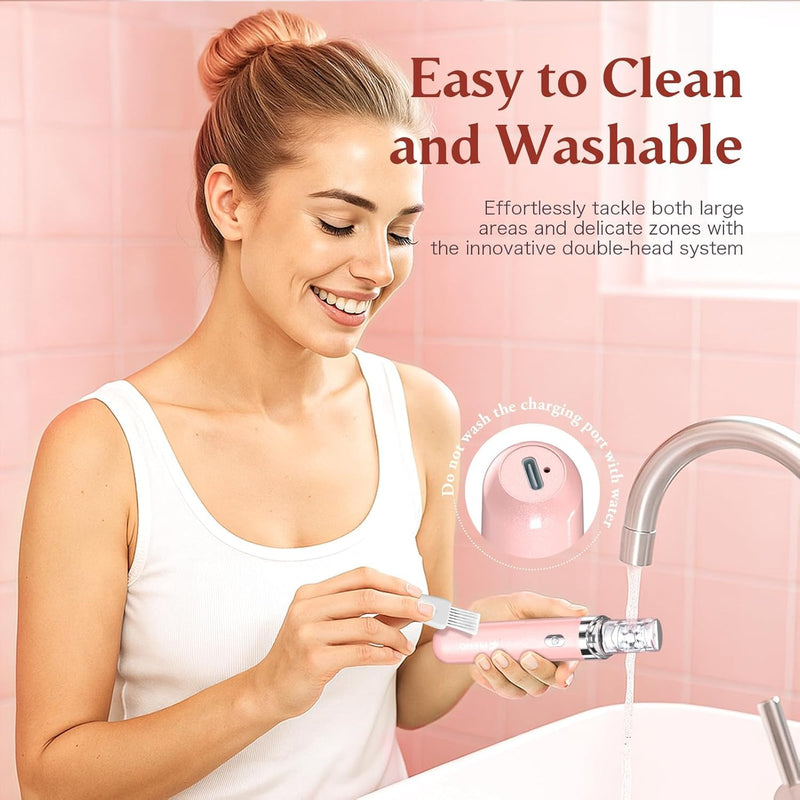 Epilator,2 in 1Epilator for Women Rechargeable,Womens Electric Shaver with LED Light,Rechargeable,Hair Removal for Women Legs/Face/Bikini/Arms,Smooth Epilator Trimmer Travel Kit Set Upgrade Champagne Pink Light