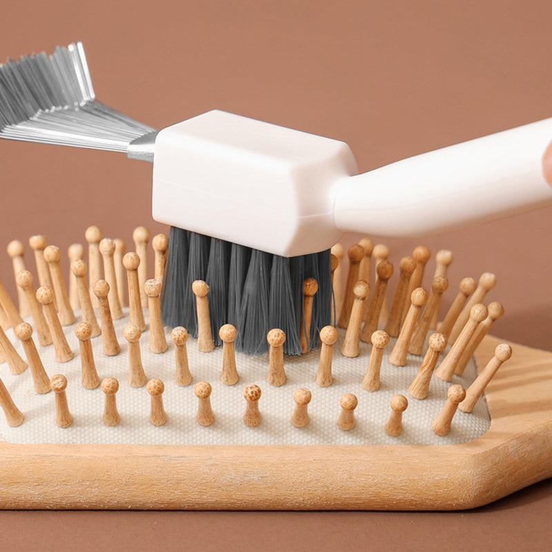 [Australia] - Hair Brush Cleaner 2-in-1 with Steel Wire & Bristles Bristles+Rake Deep Clean 1 
