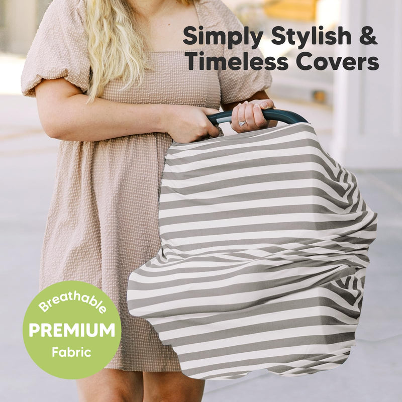 [Australia] - Car Seat Covers for Babies - Nursing Cover, Baby Car Seat Cover, Nursing Covers for Breastfeeding, Carseat Cover Girls, Boy, Breastfeeding Cover, Infant Car Seat Cover, Stroller Cover (BFF Gray) Bff Gray 