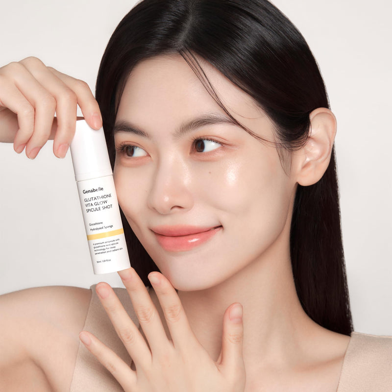Genabelle Glutathione Vita Glow Spicule Shot – 2,000 ppm Glutathione, Microneedling Effect with Spicules, Boosted Vitamin C, Clinically Proven Radiance-Enhancing & Skin Tone Enhancer