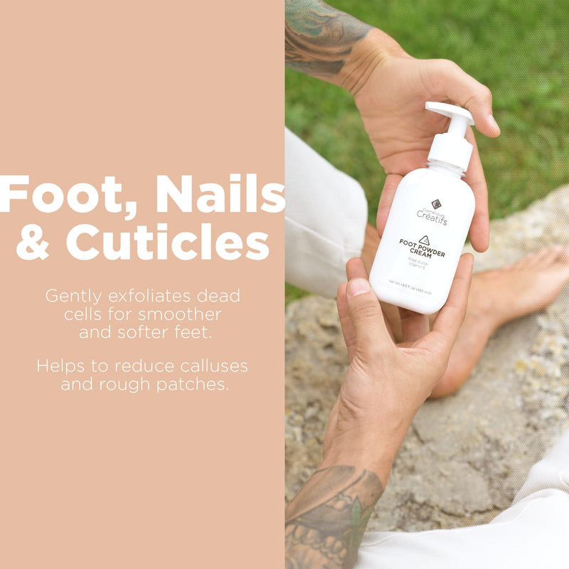 Foot Powder Cream for Dry Cracked Heels, Odor Control, and Intense Skin Hydration, 8.5 fl. oz., with Shea Butter and Vitamin E 8.5 Fl Oz (Pack of 1)