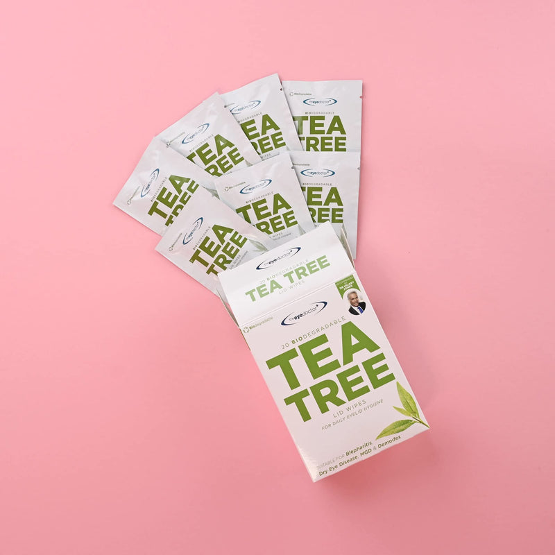 [Australia] - The Eye Doctor Tea Tree Oil Eyelid Wipes - 40 x Single Use Eye Cleaning Wipes for Daily Lid Care - Individual Preservative Free Sensitive Eye Cleaner - Soothes Cleans and Refreshes 40 Count (Pack of 1) Tea Tree Wipes 