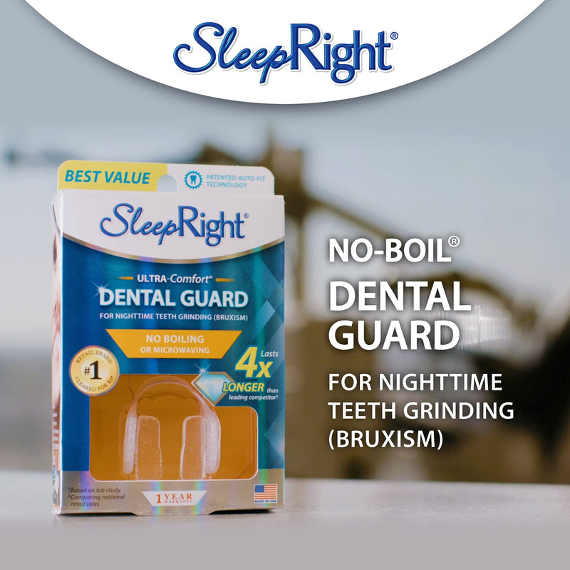 [Australia] - SleepRight Ultra-Comfort Dental Guard Mouth Guard to Prevent Teeth Grinding - No Boil - Extra Strong 