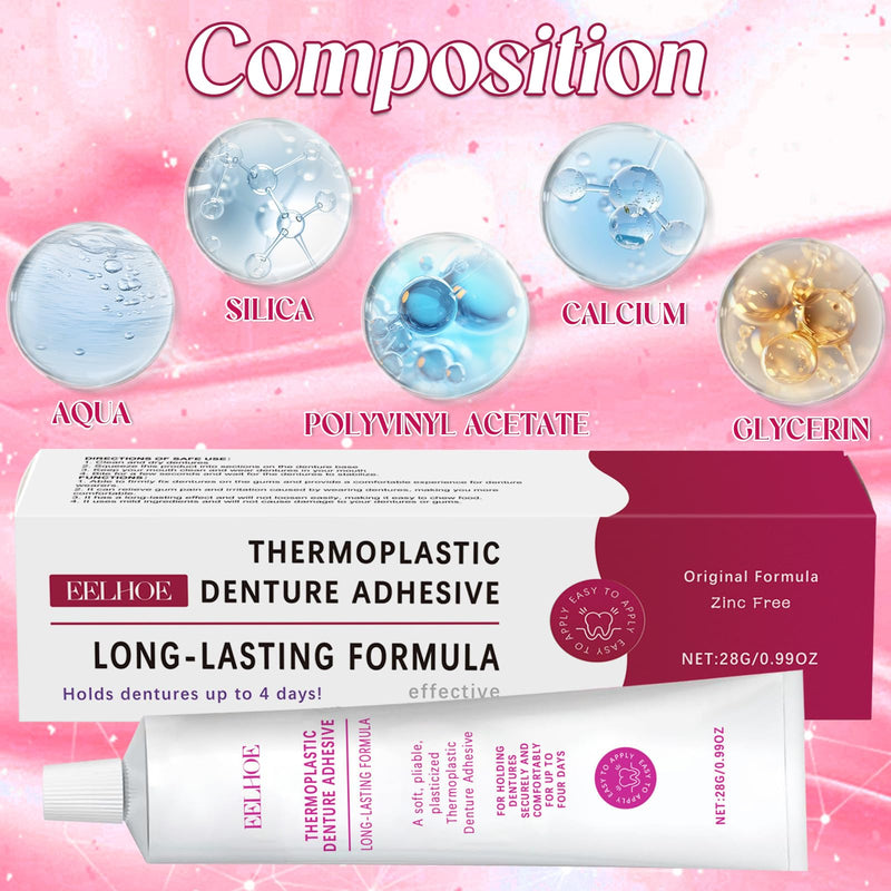 [Australia] - Denture Adhesive Gel Thermoplastic Denture Adhesive Denture Glue Denture Adhesive Adhesive Cream for Dentures Thermoplastic Denture Adhesive (Pack of 1) 