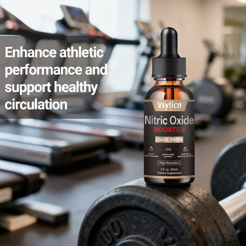 Nitric Oxide Supplements for Men, Nitric Oxide Booster with L-Arginine, L-Citrulline | Energy, Circulation & Muscle Recovery | Pre Workout for Men & Women | Endurance & Performance | 60ml Vegan