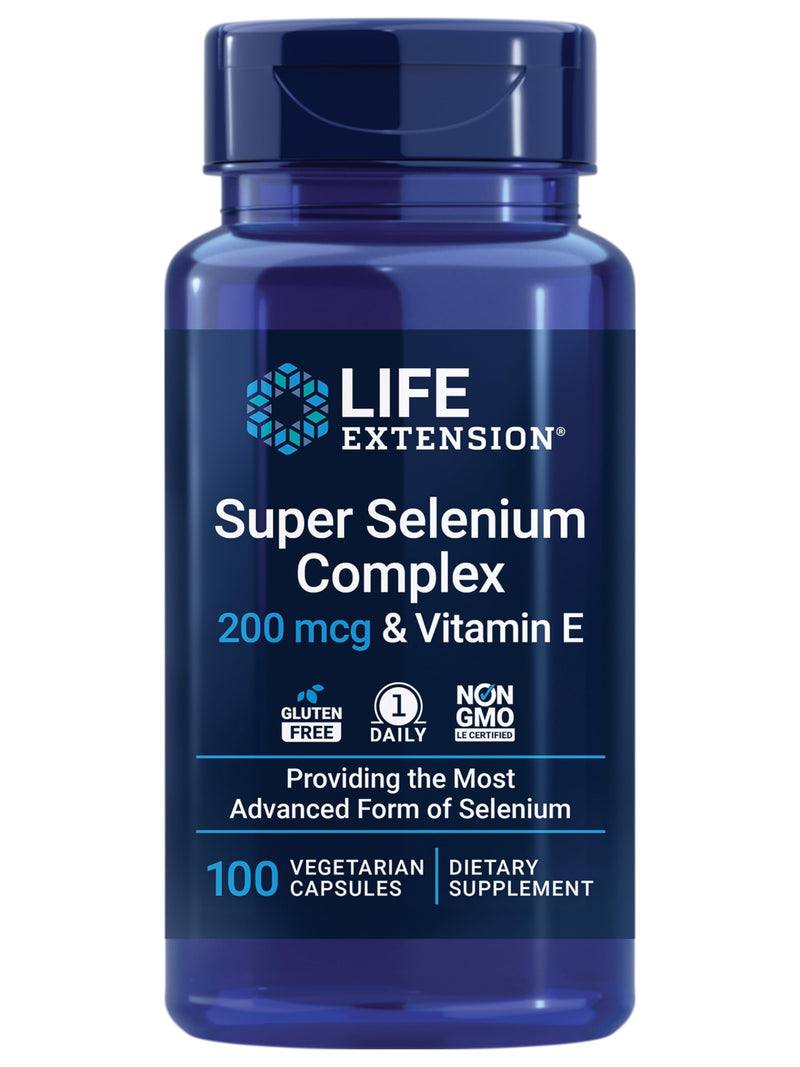Life Extension Super Selenium Complex with Vitamin E Cellular Health Capsules (100 Count) and Vitamin D3 5000 IU Bone & Brain Health Softgels (60 Count)