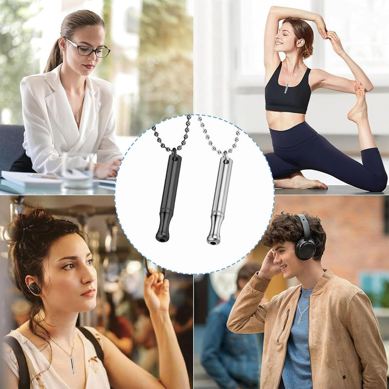 [Australia] - Bipl Pack of 2 Smokeless Original Necklace, Smoking Cessation Aid, Anxiety Necklace, Smoking Cessation, Against Panic Attacks, Breathing Chain, for Meditation, Calming, Relaxation, Smoking Cessation Men 
