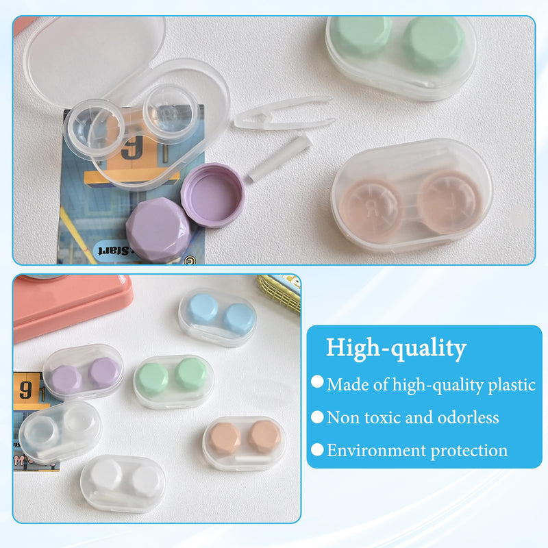 [Australia] - Celiodd Contact Lens Insertion Aid, Pack of 6 Contact Lens Removers, Contact Lens Suckers, Color Contact Lens Container, Plastic Contact Lens Container with Tweezers and Suction Cups Supplied (6 Colors) 