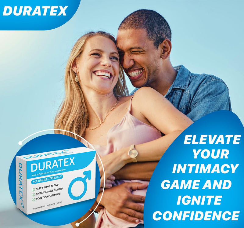 DURATEX by Hilman Blue Pills for Men Endurance - Premium Strong 100mg Tablets for Enhanced Stamina Firm Performance Power Booster Herbal Male Food Supplements for Long Lasting (40 Count (Pack of 1)) 40 count (Pack of 1)