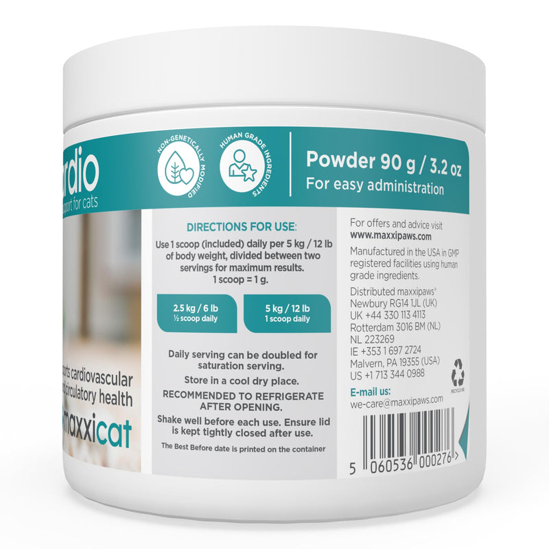 maxxicardio Heart & Cardiovascular Powder Supplement for Cats, 3.2oz - PawsPlanet Australia