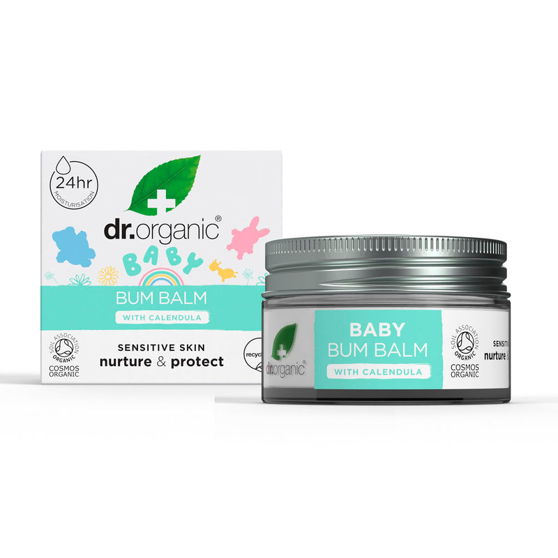 [Australia] - Dr Organic Baby Butt Balm with Calendula, Diaper Rash Cream, Sensitive Skin, Lanolin, Natural, Vegan, Dermatologically Tested, Cruelty Free, Paraben & SLS Free, Certified Organic, 50ml 