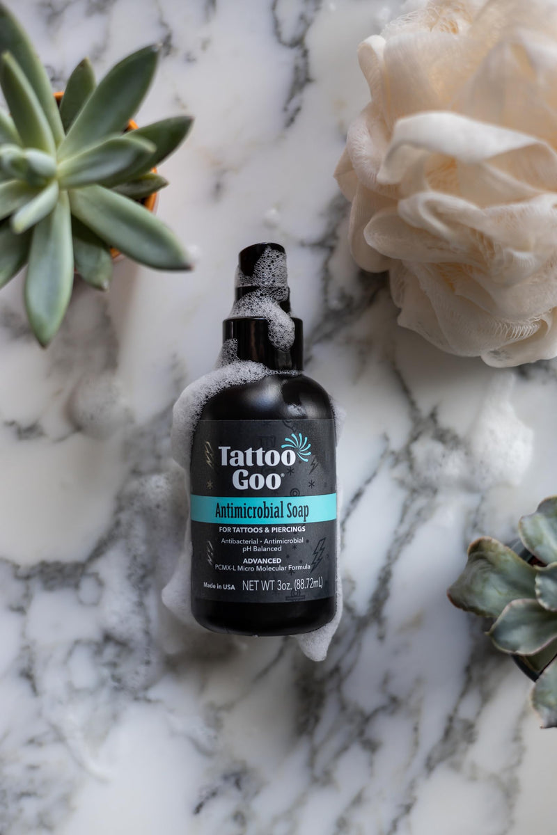 [Australia] - Tattoo Goo Deep Cleansing Soap, Disinfecting Tattoo and Piercing Aftercare - Moisturizing Olive Oil, Alcohol and Fragrance Free - 3 oz 