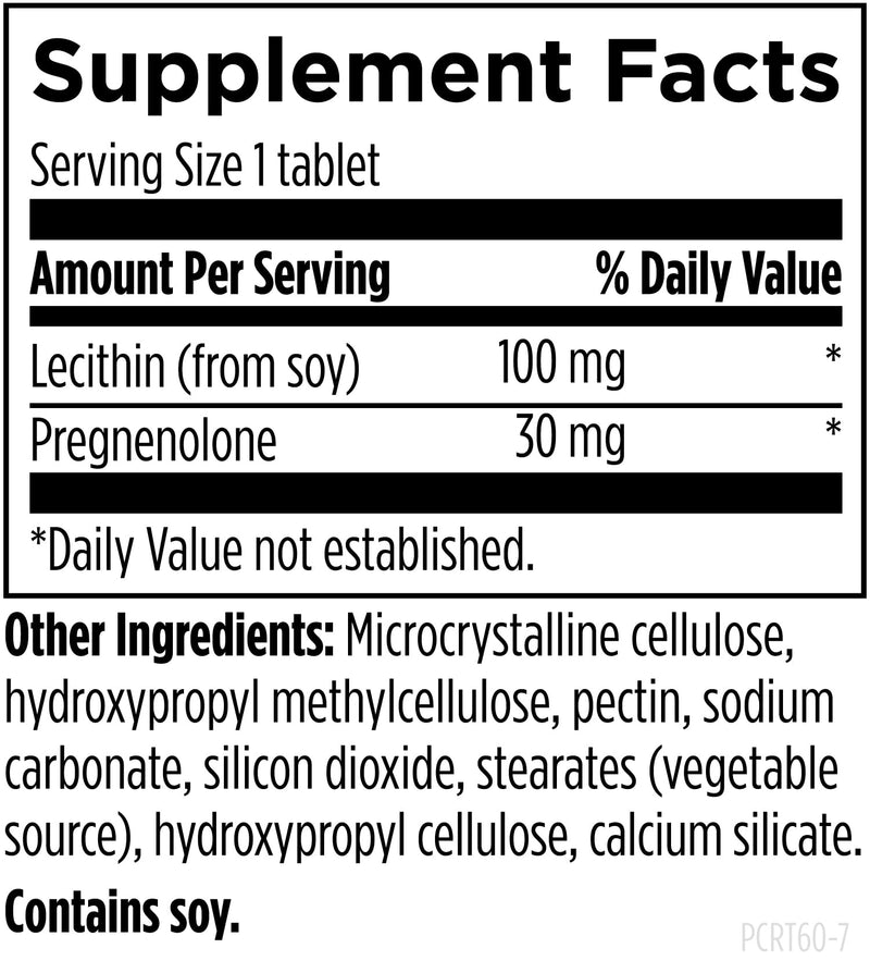 Designs for Health Pregnenolone CRT - 30mg Controlled/Time Release Pregnenolone (10-12 Hour) - Estrogen, DHEA + Testosterone Hormone Precursor for Women + Men - Vegan + Non-GMO (60 Tablets) Standard Packaging