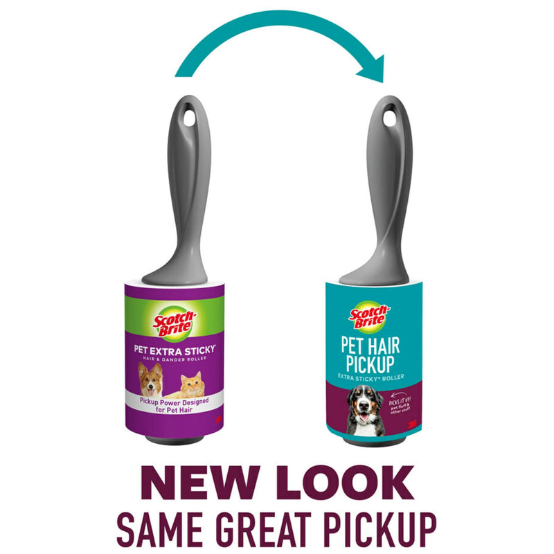 [Australia] - Scotch-Brite Pet Extra Sticky Lint Roller for Pet Hair, Furniture, and Clothes, 6 Roller Refills, 420 Sheets, 839RFS-70, White 6 Refills, 420 Sheets 