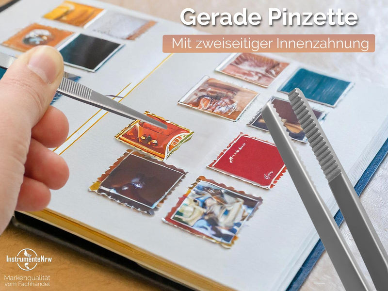 [Australia] - Straight anatomical tweezers 9.0 cm made of professional quality stainless steel 