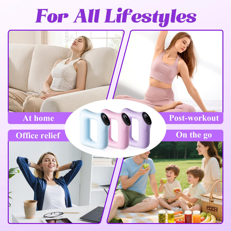 [Australia] - Multifunctional Full-Body Fascia Ring, 2025 Upgraded Full-Body Fat Burning, Djustable Massage Modes, Ergonomic Electric Fascia Massager, for Muscle Knot Recovery & Relaxation (Purple) Purple 