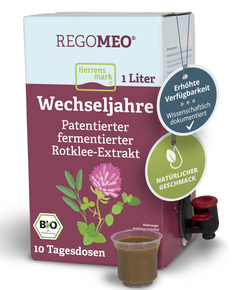 [Australia] - REGOMEO red clover extract 1 liter for menopause I red clover for peace and balance during the menopause I supports fatigue, insomnia and hot flashes I with plant estrogen REGOMEO 1 l 