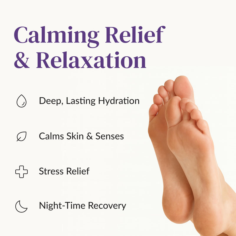Epielle Relaxing Foot Mask 6 Pairs, Soften and Restore with Melatonin & Lavender Extract, Deep Moisturizing Socks for Dry, Cracked Feet, Self Care Gifts for Women, Spa Kit Relaxing Socks