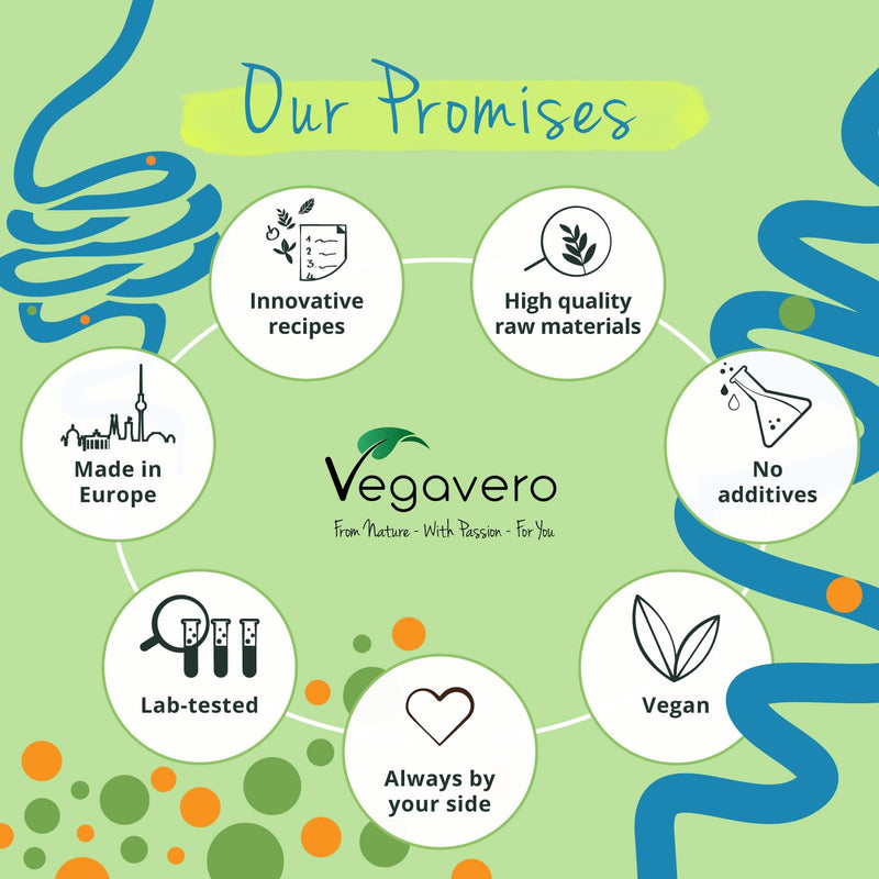Vegavero Probiotics & Prebiotics | 100% Organic | 20 Strains (Lactobacillus + Bifidobacterium) | 20 Billion Active Bacteria & Acacia Fibre | 60 Vegan Capsules | NO Additives