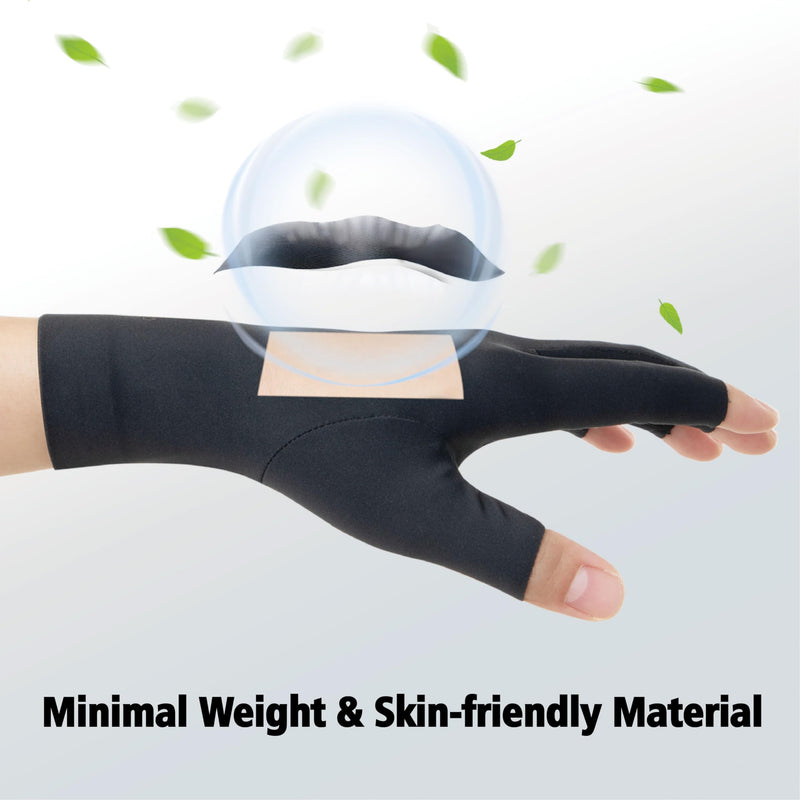 [Australia] - Arthritis Compression Gloves, Super Soft and Seamless Arthritis Gloves for Carpal Tunnel Pain Relief Gloves Medium Black 