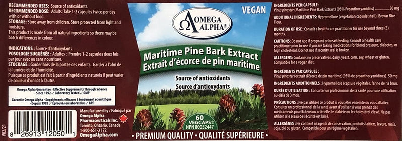 [Australia] - Omega Alpha Maritime Pine Bark Extract Anti Hypertenstion 60 Capsules 