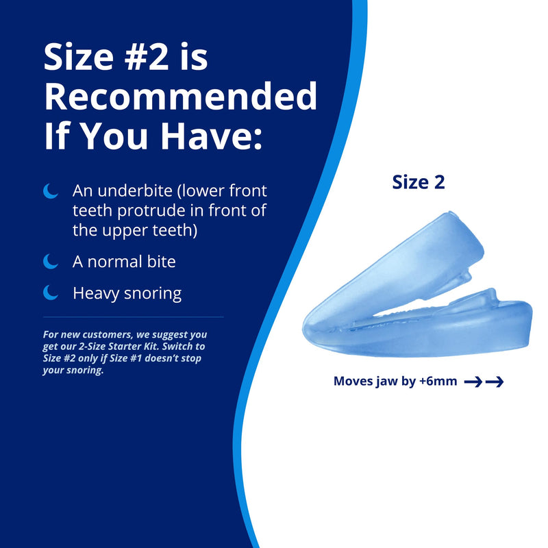 [Australia] - ZQuiet, Anti-Snoring Mouthpiece, Comfort Size #2, Single Refill, Blue Made in USA, BPA-Free, Medical-Grade Material 1 Count (Pack of 1) 
