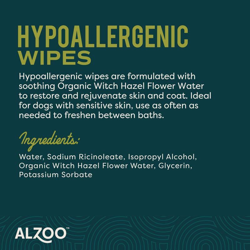 Grooming Hypoallergenic Wipes for Dogs, 100% Plant-Based Active Ingredients, 100 Count - PawsPlanet Australia