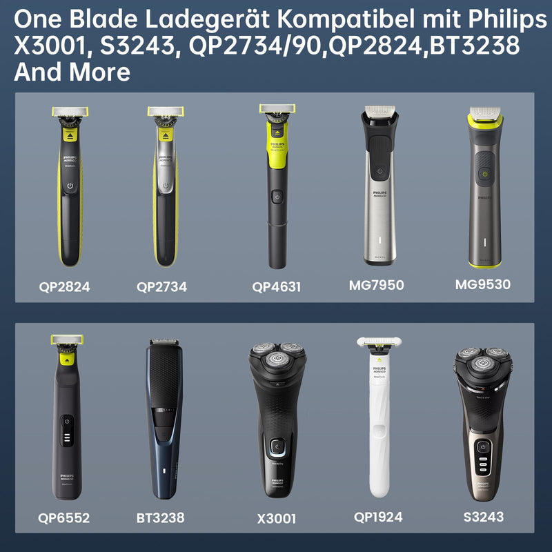 [Australia] - 5V USB C Charger Adapter Charging Converter for Philips Noreclo One Blade Shaver QP2734 QP2824 QP2724 QP2834 QP4631 MG7930 MG7950 MG9530 7000 9000 Series, Type C Converter Charger Adapter 